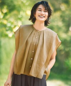 L size ONWARD(大きいサイズ) / エルサイズオンワード シャツ・ブラウス | 【カタログ掲載・接触冷感・洗える】シアーラミーローンフリル ブラウス