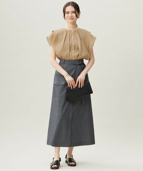 L size ONWARD(大きいサイズ) / エルサイズオンワード シャツ・ブラウス | 【カタログ掲載・接触冷感・洗える】シアーラミーローンフリル ブラウス | 詳細12