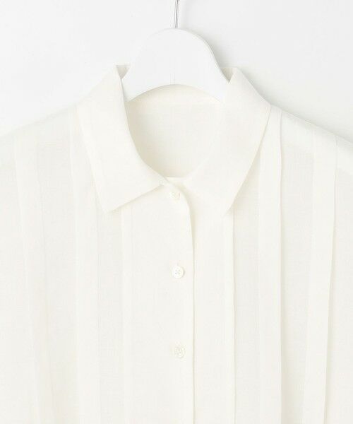 L size ONWARD(大きいサイズ) / エルサイズオンワード シャツ・ブラウス | 【カタログ掲載・接触冷感・洗える】シアーラミーローンクロップド丈 ブラウス | 詳細4