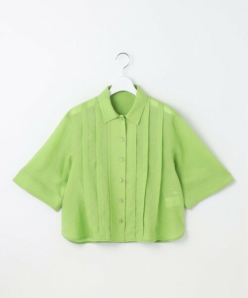 L size ONWARD(大きいサイズ) / エルサイズオンワード シャツ・ブラウス | 【カタログ掲載・接触冷感・洗える】シアーラミーローンクロップド丈 ブラウス | 詳細17