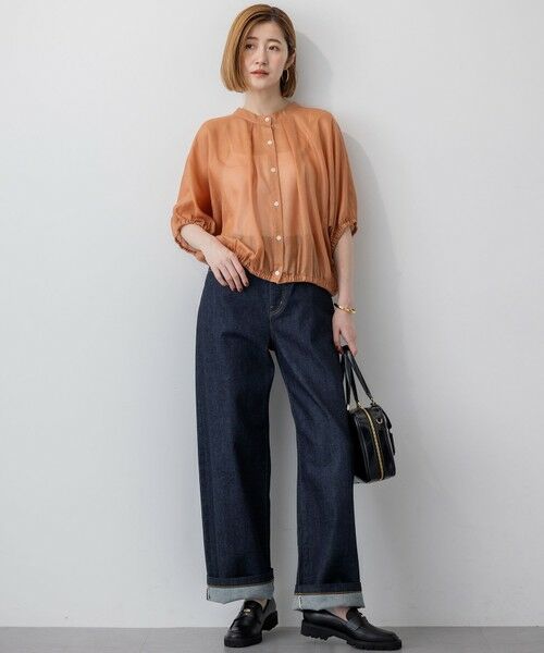 L size ONWARD(大きいサイズ) / エルサイズオンワード シャツ・ブラウス | 【洗える】ソフトシアーフィルム コンパクト ブラウス | 詳細3