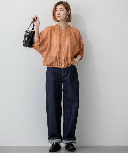 L size ONWARD(大きいサイズ) / エルサイズオンワード シャツ・ブラウス | 【洗える】ソフトシアーフィルム コンパクト ブラウス | 詳細4