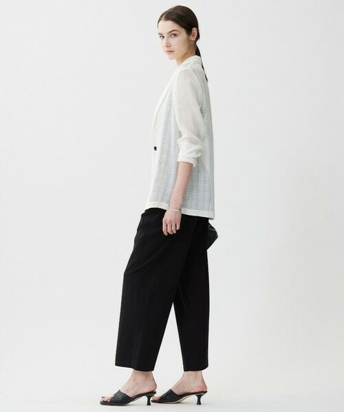 L size ONWARD(大きいサイズ) / エルサイズオンワード テーラードジャケット | スクエアチェックレノクロス レースジャケット | 詳細2