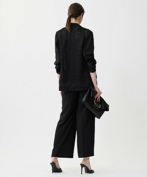 L size ONWARD(大きいサイズ) / エルサイズオンワード テーラードジャケット | スクエアチェックレノクロス レースジャケット | 詳細13