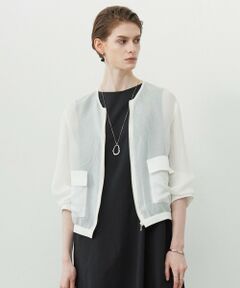 L size ONWARD(大きいサイズ) / エルサイズオンワード その他アウター | 【洗える】Ta/Peメッシュ ブルゾン