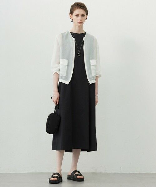 L size ONWARD(大きいサイズ) / エルサイズオンワード その他アウター | 【洗える】Ta/Peメッシュ ブルゾン | 詳細1