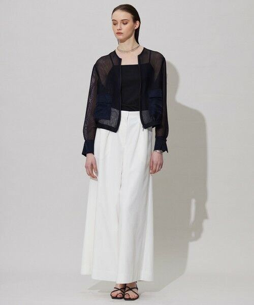 L size ONWARD(大きいサイズ) / エルサイズオンワード その他アウター | 【洗える】Ta/Peメッシュ ブルゾン | 詳細8