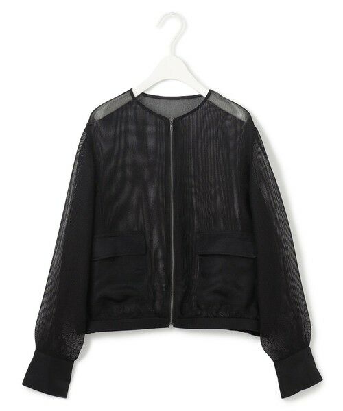 L size ONWARD(大きいサイズ) / エルサイズオンワード その他アウター | 【洗える】Ta/Peメッシュ ブルゾン | 詳細28