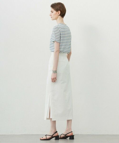 L size ONWARD(大きいサイズ) / エルサイズオンワード カットソー | 【洗える】 シアーマルチボーダー カットソー | 詳細3