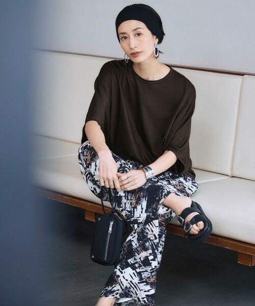 L size ONWARD(大きいサイズ) / エルサイズオンワード カットソー | 【接触冷感・速乾・洗える】Ly.Coハイゲージ ドルマンスリーブプルオーバー | 詳細12