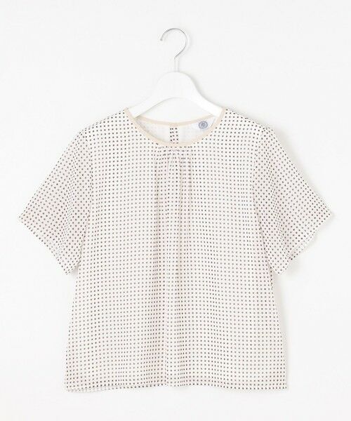 L size ONWARD(大きいサイズ) / エルサイズオンワード カットソー | 【洗える】スクエアープリント カットソー | 詳細3