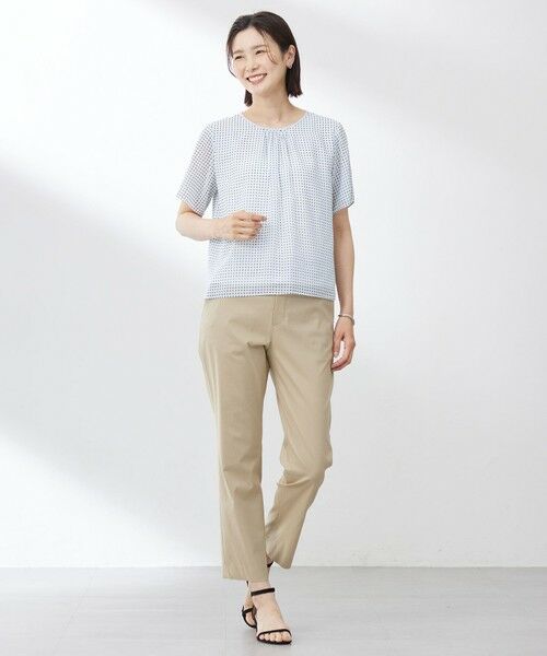 L size ONWARD(大きいサイズ) / エルサイズオンワード カットソー | 【洗える】スクエアープリント カットソー | 詳細4