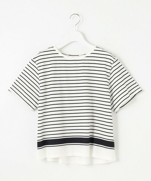 L size ONWARD(大きいサイズ) / エルサイズオンワード カットソー | 【洗える】パネルボーダー Tシャツ | 詳細7