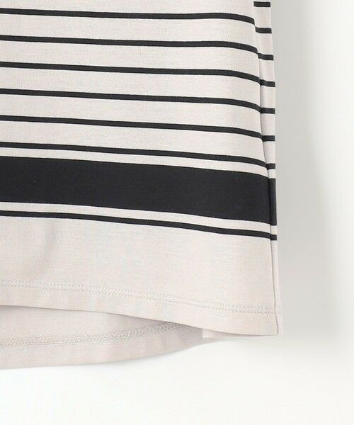 L size ONWARD(大きいサイズ) / エルサイズオンワード カットソー | 【洗える】パネルボーダー Tシャツ | 詳細13
