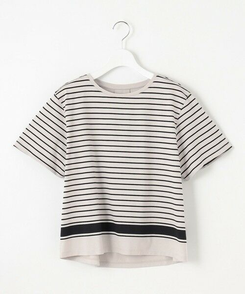 L size ONWARD(大きいサイズ) / エルサイズオンワード カットソー | 【洗える】パネルボーダー Tシャツ | 詳細9