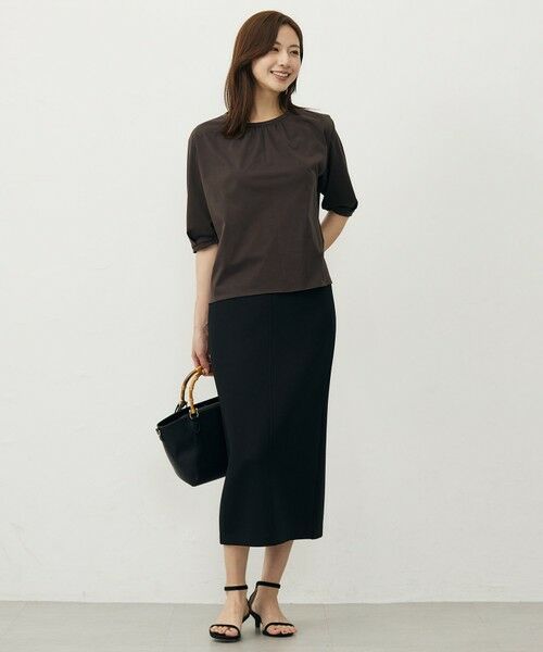 L size ONWARD(大きいサイズ) / エルサイズオンワード カットソー | 【洗える】ブラウスライクジャージー カットソー | 詳細5