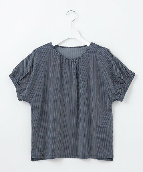 L size ONWARD(大きいサイズ) / エルサイズオンワード カットソー | 【WEB限定カラーあり・洗える】ストライプジャージー フレンチスリーブ カットソー | 詳細12