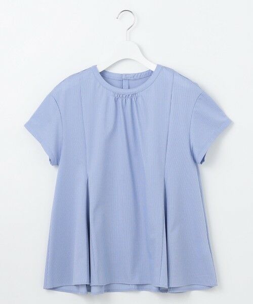 L size ONWARD(大きいサイズ) / エルサイズオンワード カットソー | 【WEB限定・洗える】ストライプジャージー フレア カットソー | 詳細9