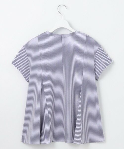 L size ONWARD(大きいサイズ) / エルサイズオンワード カットソー | 【WEB限定・洗える】ストライプジャージー フレア カットソー | 詳細14