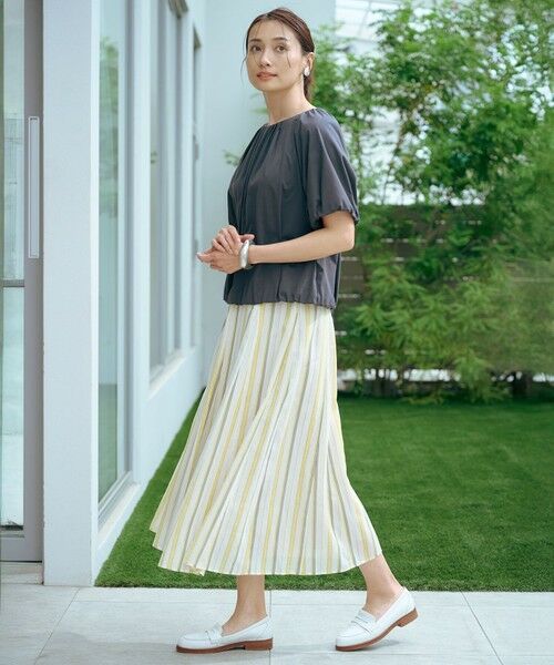 L size ONWARD(大きいサイズ) / エルサイズオンワード カットソー | 【WEB限定・洗える・接触冷感】バルーンジャージー カットソー | 詳細3