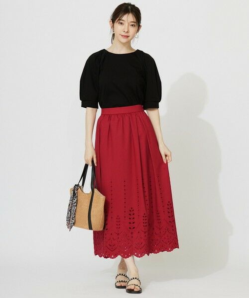 L size ONWARD(大きいサイズ) / エルサイズオンワード カットソー | 【接触冷感・UVケア】着映えタックスリーブ カットソー | 詳細4