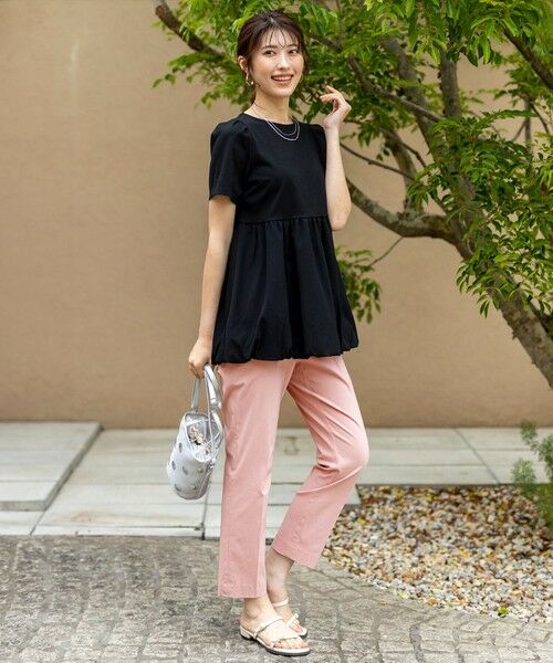 L size ONWARD(大きいサイズ) / エルサイズオンワード カットソー | 【洗える】コンビネーションペプラム チュニック | 詳細1