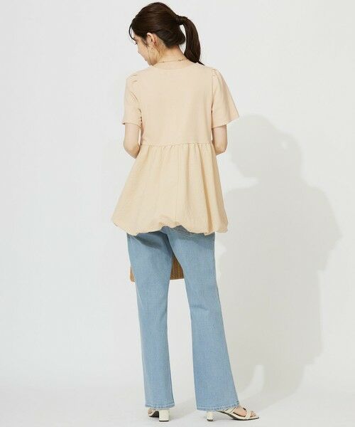 L size ONWARD(大きいサイズ) / エルサイズオンワード カットソー | 【洗える】コンビネーションペプラム チュニック | 詳細10