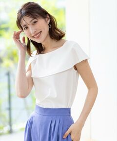 L size ONWARD(大きいサイズ) / エルサイズオンワード カットソー | ケープディテール カットソー