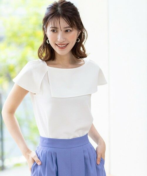 L size ONWARD(大きいサイズ) / エルサイズオンワード カットソー | ケープディテール カットソー | 詳細2