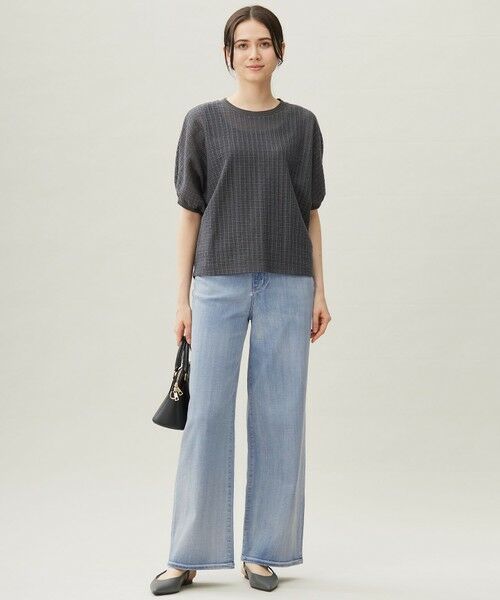 L size ONWARD(大きいサイズ) / エルサイズオンワード カットソー | 【17号サイズまで展開・カタログ掲載・洗える】チェックジャカード カットソー | 詳細11