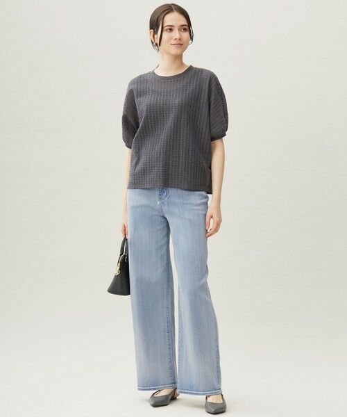 L size ONWARD(大きいサイズ) / エルサイズオンワード カットソー | 【17号サイズまで展開・カタログ掲載・洗える】チェックジャカード カットソー | 詳細12