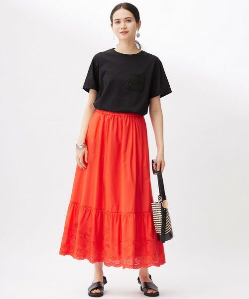 L size ONWARD(大きいサイズ) / エルサイズオンワード カットソー | 【カタログ掲載・洗える】クロッシェポケット Tシャツ | 詳細17