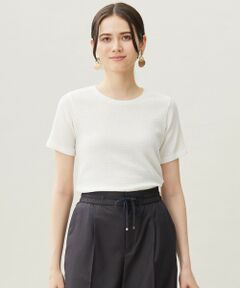 L size ONWARD(大きいサイズ) / エルサイズオンワード カットソー | 【洗える】シャーリングジャージー Tシャツ