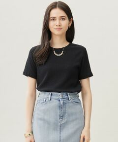 L size ONWARD(大きいサイズ) / エルサイズオンワード カットソー | 【洗える】シャーリングジャージー Tシャツ