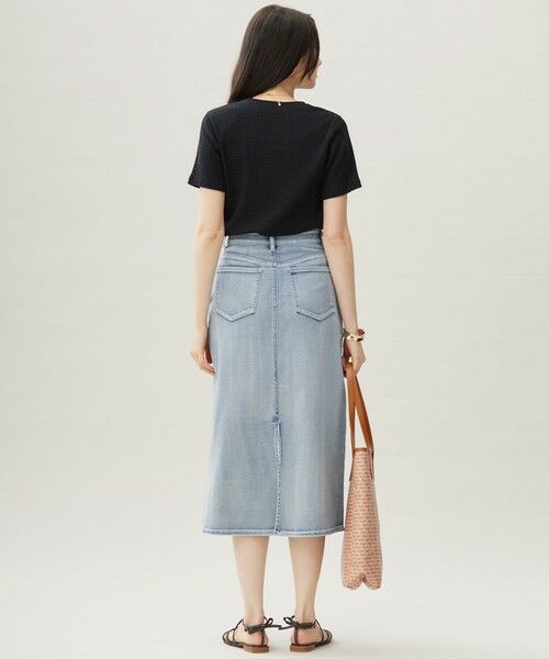 L size ONWARD(大きいサイズ) / エルサイズオンワード カットソー | 【洗える】シャーリングジャージー Tシャツ | 詳細6