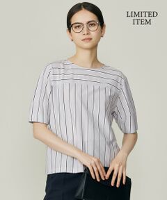 L size ONWARD(大きいサイズ) / エルサイズオンワード カットソー | 【WEB限定・洗える】ストライプハイゲージジャージー カットソー