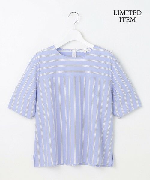 L size ONWARD(大きいサイズ) / エルサイズオンワード カットソー | 【WEB限定・洗える】ストライプハイゲージジャージー カットソー | 詳細3