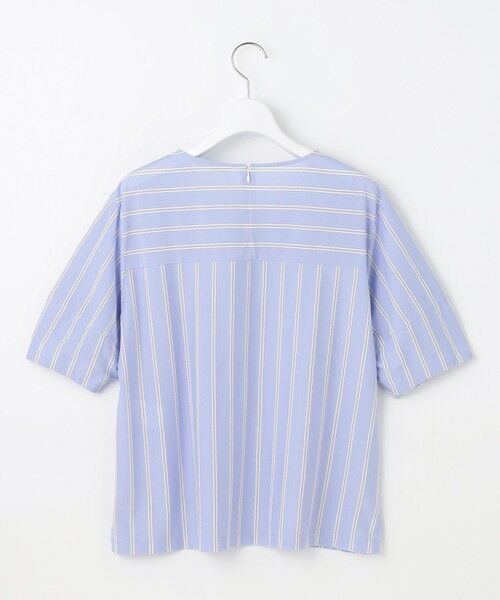 L size ONWARD(大きいサイズ) / エルサイズオンワード カットソー | 【WEB限定・洗える】ストライプハイゲージジャージー カットソー | 詳細7