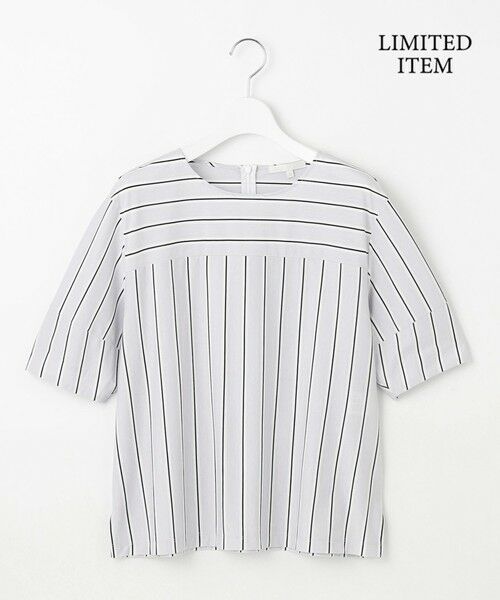 L size ONWARD(大きいサイズ) / エルサイズオンワード カットソー | 【WEB限定・洗える】ストライプハイゲージジャージー カットソー | 詳細16