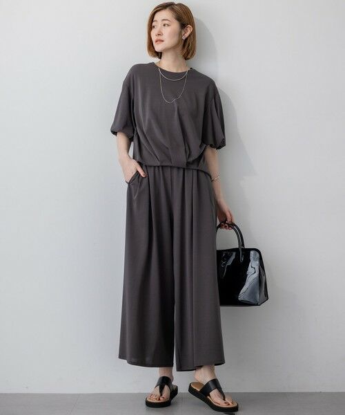 L size ONWARD(大きいサイズ) / エルサイズオンワード カットソー | 【WEB&一部店舗限定/接触冷感】ツイストコットンプレーティング バルーンスリーブ カットソー | 詳細2