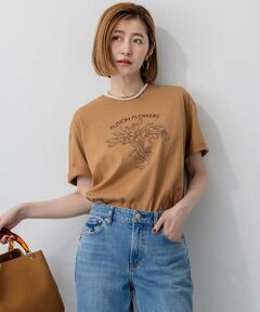 L size ONWARD(大きいサイズ) / エルサイズオンワード カットソー | 【洗える】JANE PACKERコラボ フラワー刺繍 Tシャツ