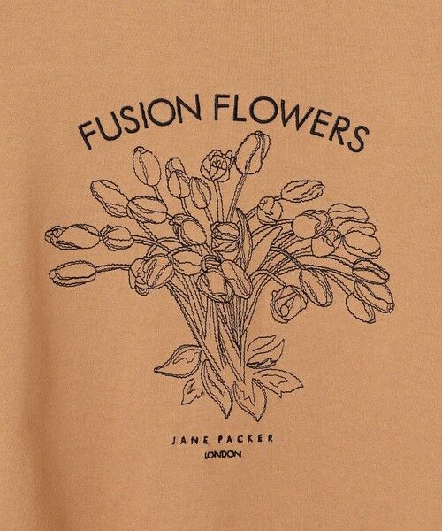 L size ONWARD(大きいサイズ) / エルサイズオンワード カットソー | 【洗える】JANE PACKERコラボ フラワー刺繍 Tシャツ | 詳細12