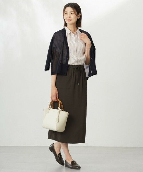 L size ONWARD(大きいサイズ) / エルサイズオンワード カーディガン・ボレロ | 【WEB限定カラーあり・洗える】SHEER LIGHT KNIT Vネック カーディガン | 詳細1