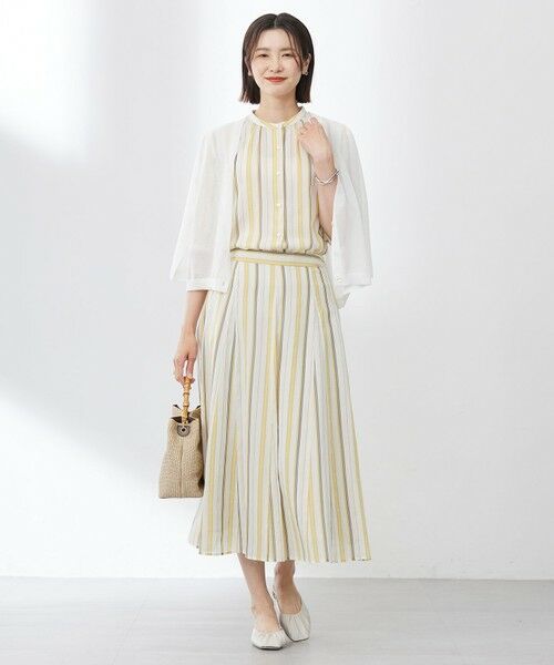 L size ONWARD(大きいサイズ) / エルサイズオンワード カーディガン・ボレロ | 【WEB限定カラーあり・洗える】SHEER LIGHT KNIT Vネック カーディガン | 詳細6