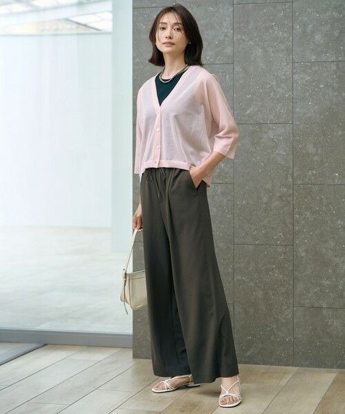 L size ONWARD(大きいサイズ) / エルサイズオンワード カーディガン・ボレロ | 【WEB限定カラーあり・洗える】SHEER LIGHT KNIT Vネック カーディガン | 詳細8