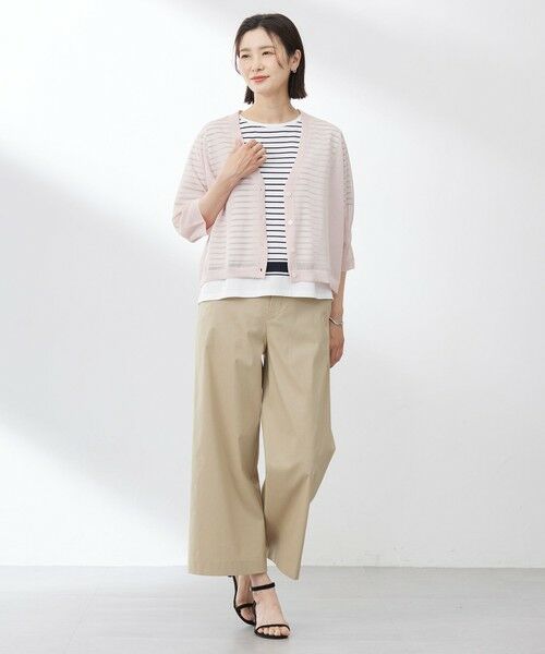 L size ONWARD(大きいサイズ) / エルサイズオンワード カーディガン・ボレロ | 【WEB限定カラーあり・洗える】SHEER LIGHT KNIT Vネック カーディガン | 詳細9