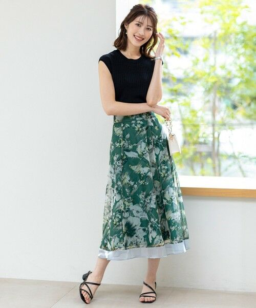 L size ONWARD(大きいサイズ) / エルサイズオンワード ニット・セーター | 【洗える】レーシ−ディテールフレンチ ニット | 詳細6