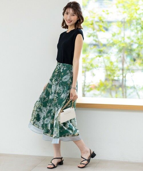 L size ONWARD(大きいサイズ) / エルサイズオンワード ニット・セーター | 【洗える】レーシ−ディテールフレンチ ニット | 詳細7