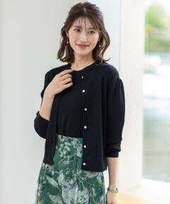 L size ONWARD(大きいサイズ) / エルサイズオンワード ニット・セーター | 【洗える】レーシーディテール カーディガン