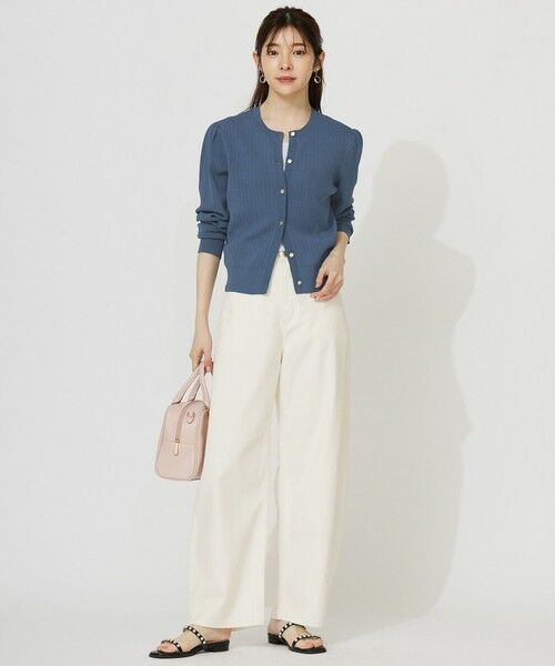 L size ONWARD(大きいサイズ) / エルサイズオンワード ニット・セーター | 【洗える】レーシーディテール カーディガン | 詳細9